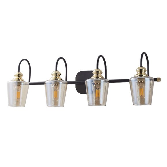 ExBrite 4-light Bathroom Gold Vanity Lights - Picture 2 of 8
